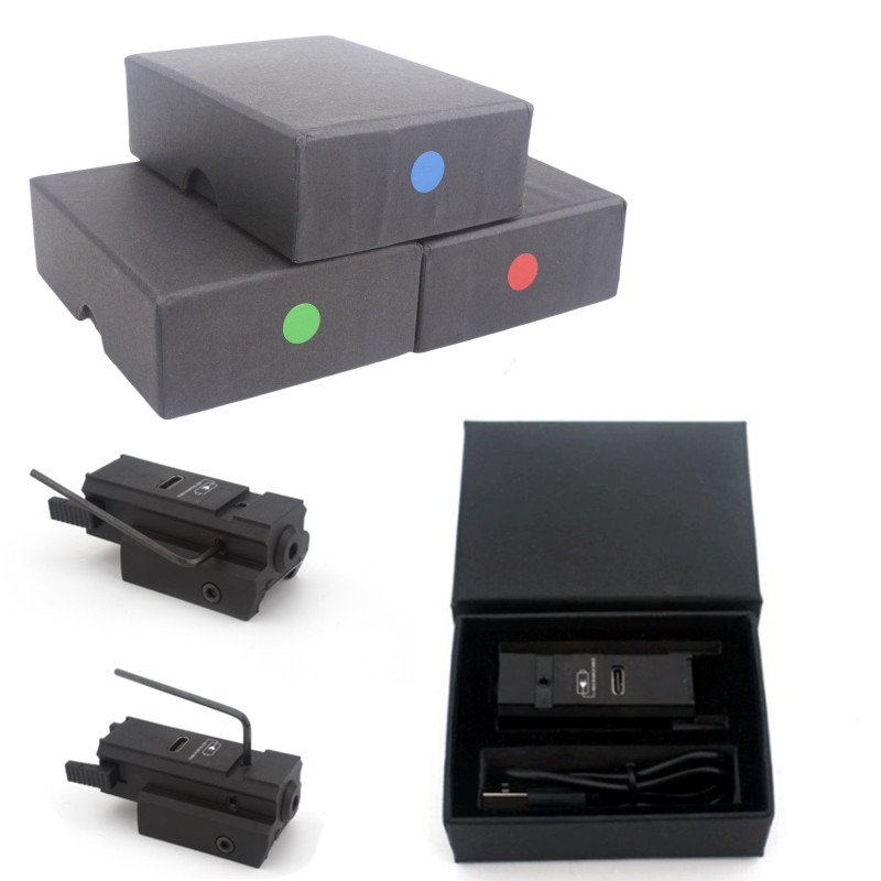 Industrial Laser Pointer - USB 충전식 전술 미니 녹색 적색