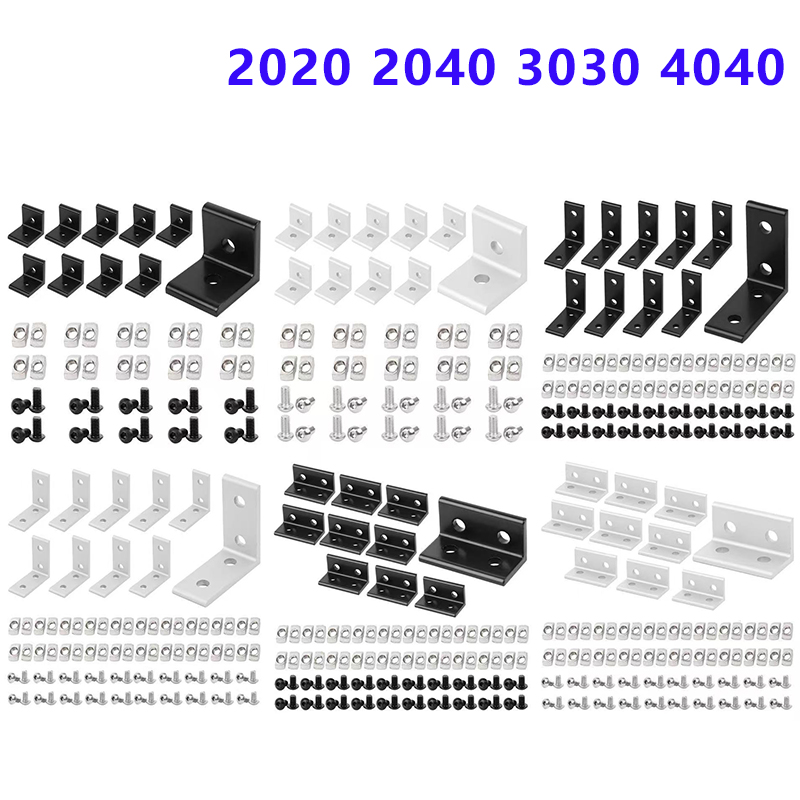 Aluminum T-Slot Profile - 10개 2020 2040 3030 4040 코너