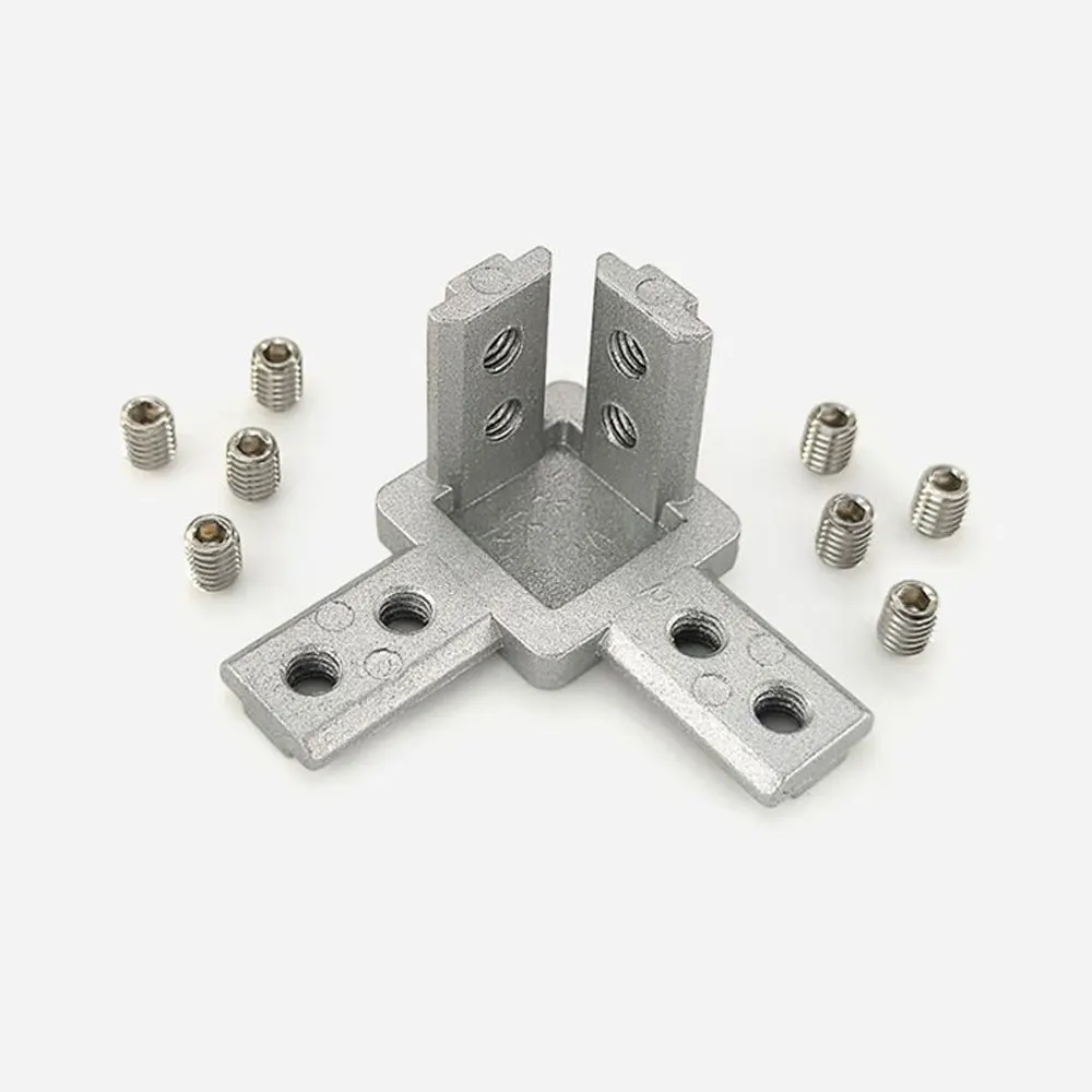 Aluminum T-Slot Profile - 10개 3방향 코너 브래킷 커넥터 EU