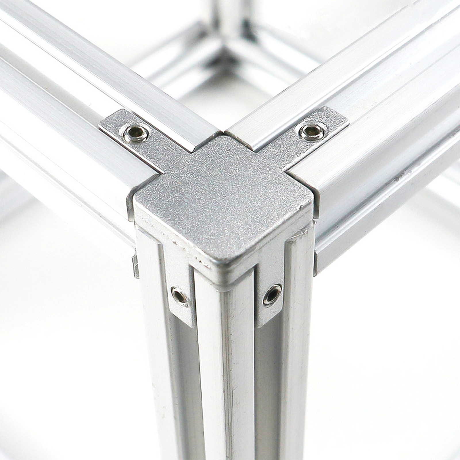 Aluminum T-Slot Profile - 4세트 3방향 엔드 코너 브래킷 커넥터(T-슬롯