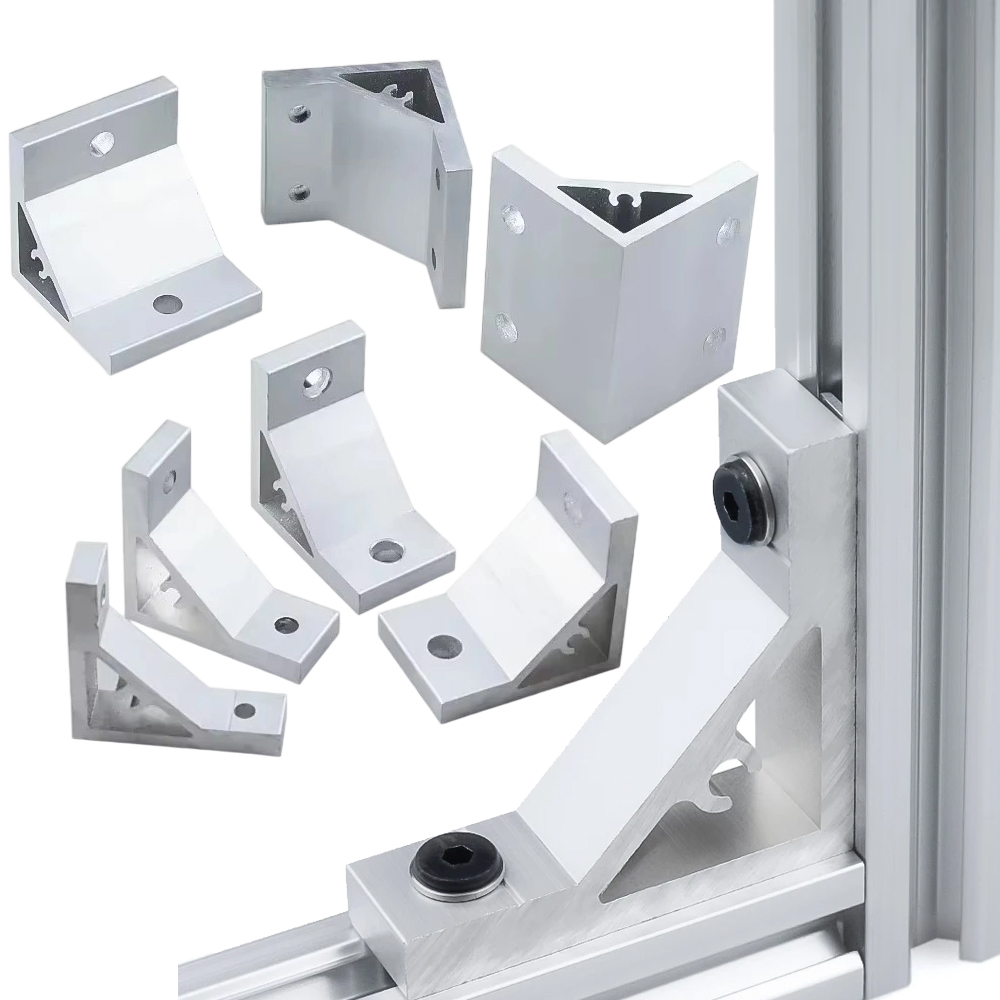 Aluminum T-Slot Profile - 4Pcs 90도 코너 앵글 브래킷 2020