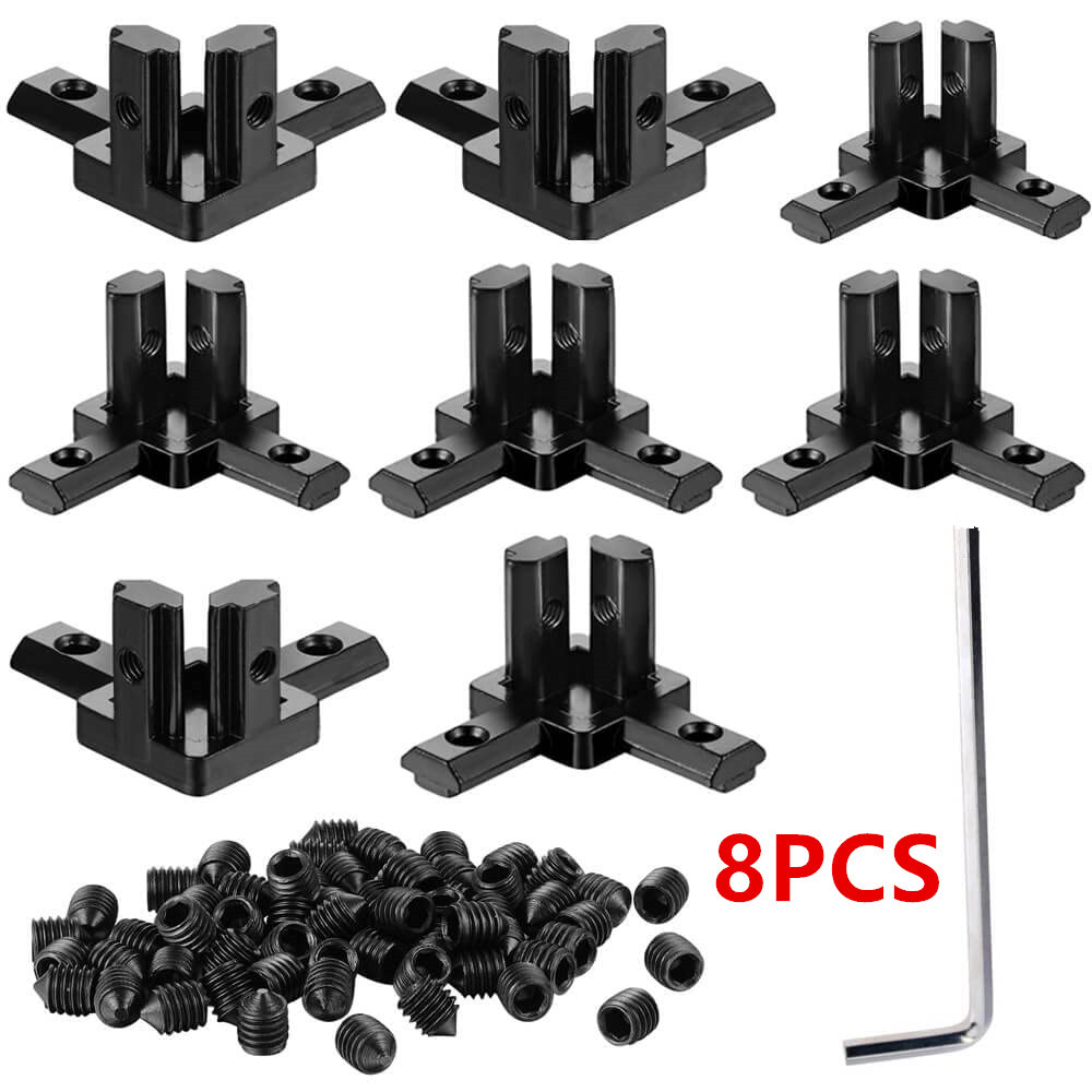 Aluminum T-Slot Profile - 8Pcs 알루미늄 프로파일 90도 코너 브래킷,
