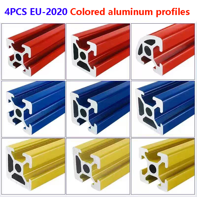 Aluminum T-Slot Profile - 4PCS EU 표준 2020N1 2020N2 2020R