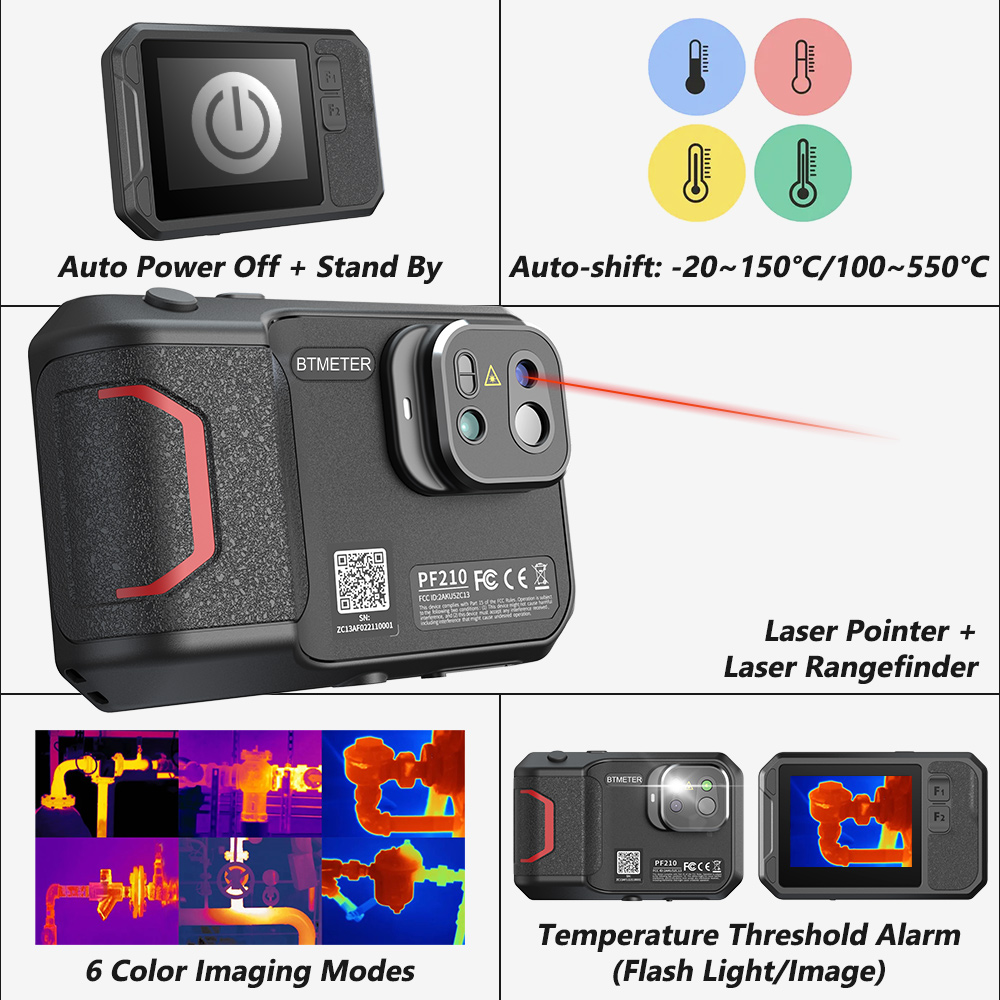 Industrial Laser Measurement - 256x192 열화상 카메라 가이드 휴대용 적외선
