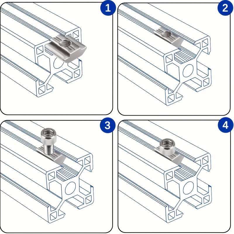 25세트 스틸 세트 M8 T-슬롯 너트 세트, 슬라이더 - Aluminum T-Slot Profile 리뷰 및 가격