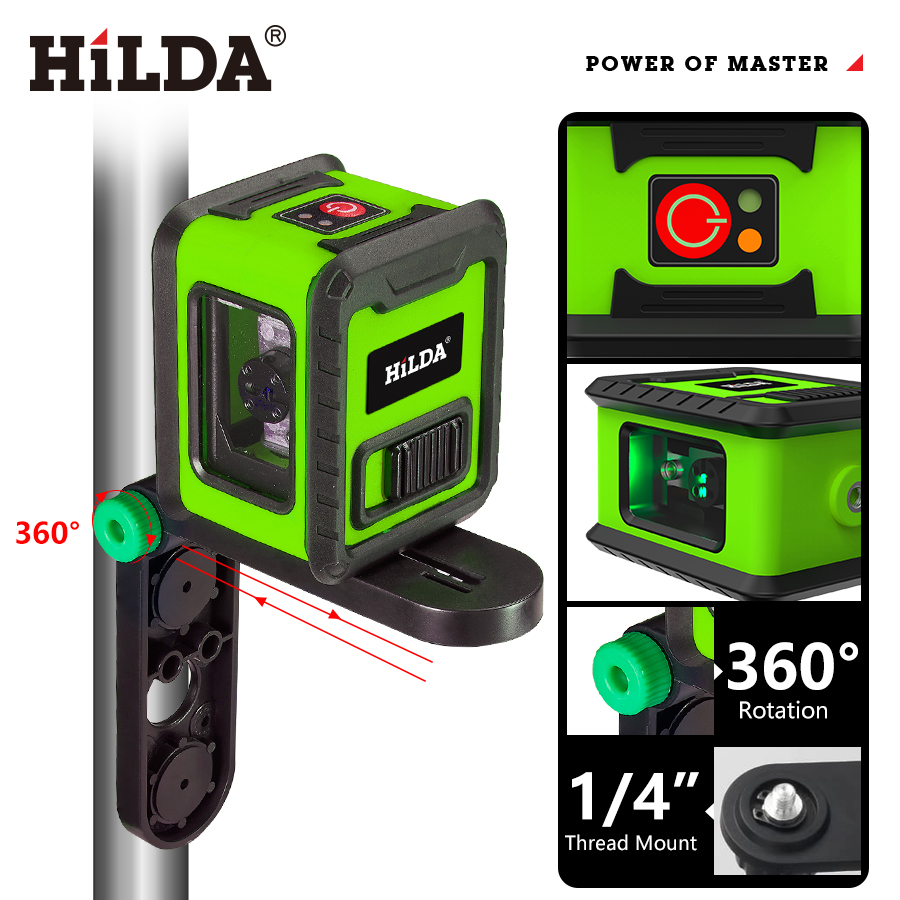 HILDA 레이저 레벨 미터 2 라인 크로스 그린 레벨 - Industrial Laser Measurement 리뷰 및 가격