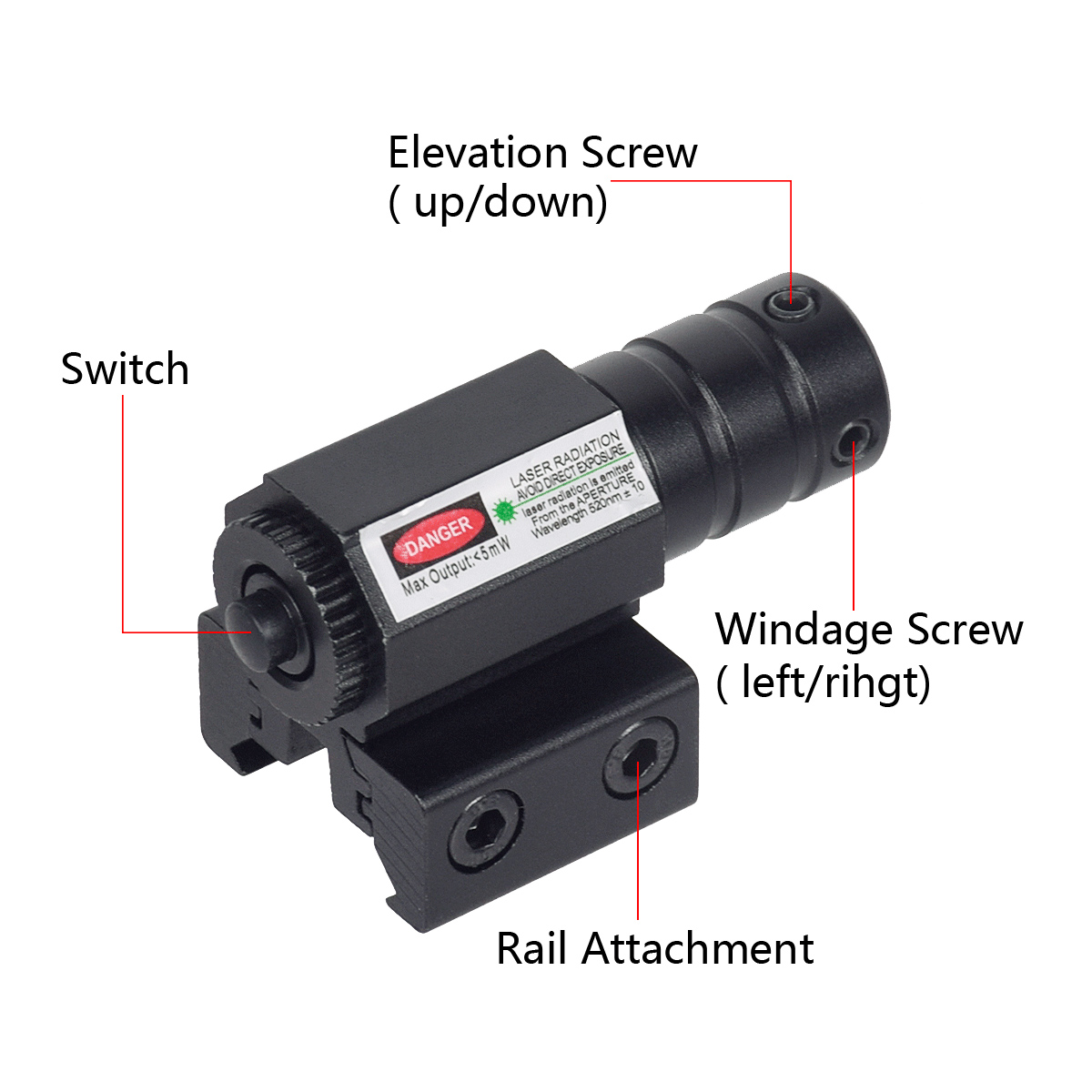 전술용 레드 그린 도트 레이저 포인터 조준경 11mm  - Industrial Laser Pointer 리뷰 및 가격
