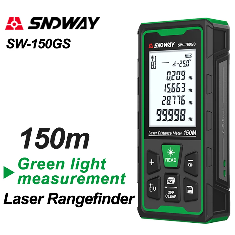 녹색 레이저 거리 측정기 디지털 거리 측정기 150m  - Industrial Laser Measurement 리뷰 및 가격