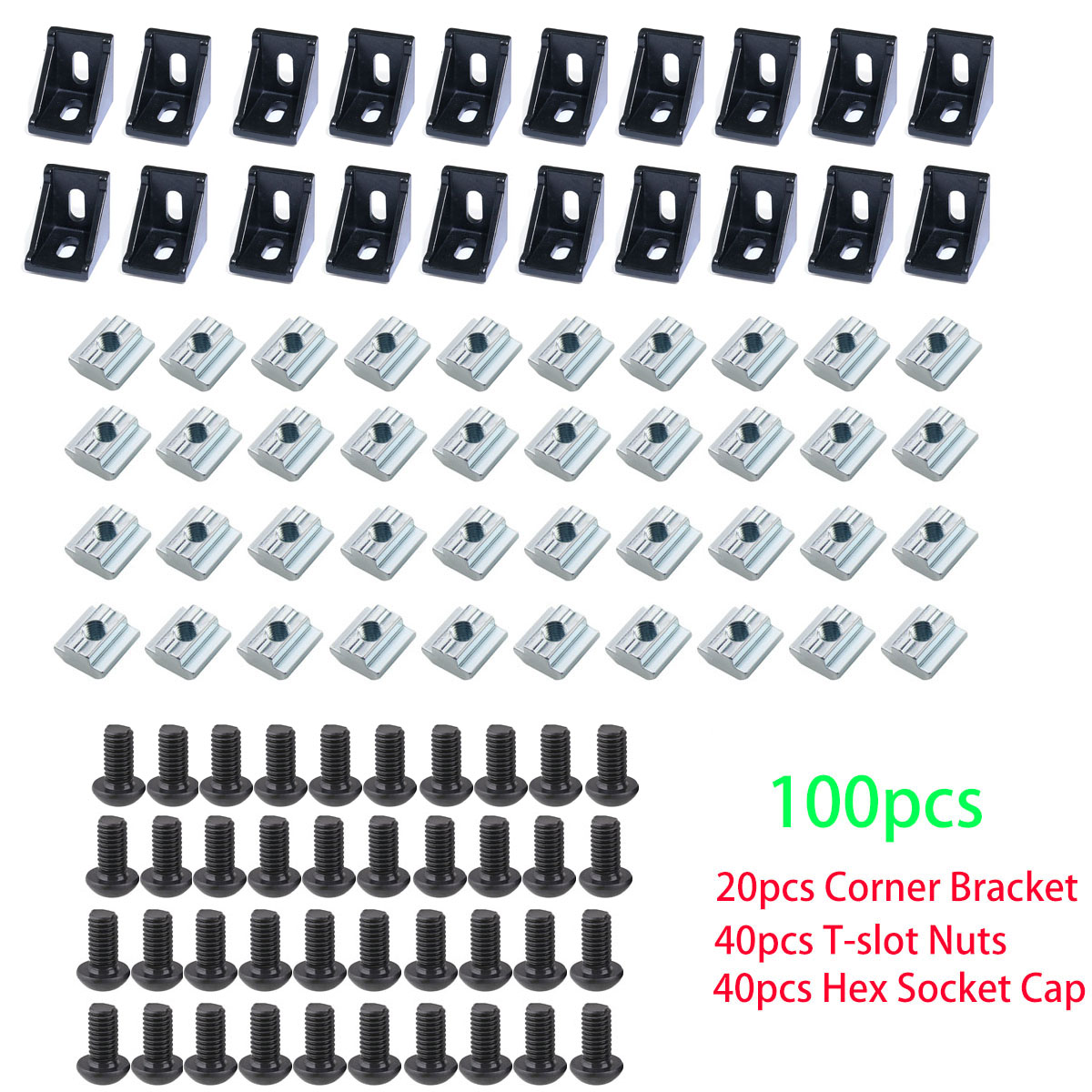 100pcs 2020 알루미늄 프로파일 커넥터 세트 2 - Aluminum T-Slot Profile 리뷰 및 가격