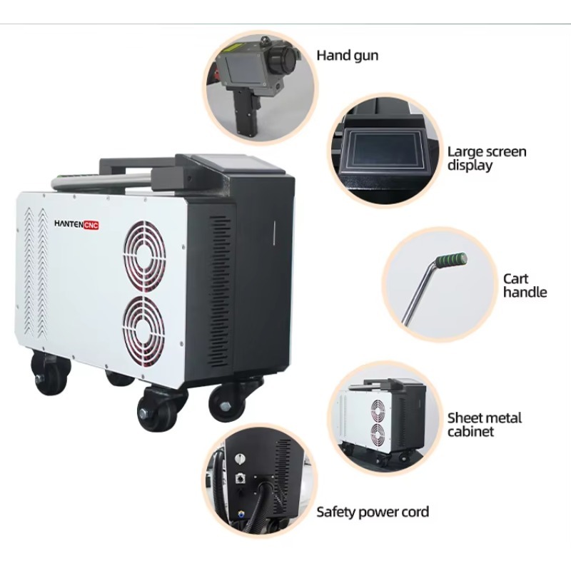 휴대용 펄스 광섬유 300W 레이저 클리닝 머신 금속, - Industrial Laser Cleaning Equipment 리뷰 및 가격