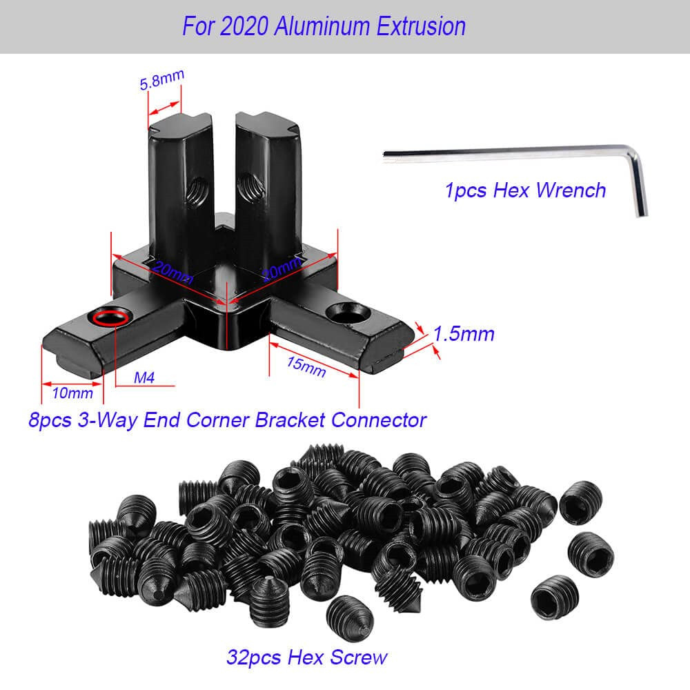 8Pcs 알루미늄 프로파일 90도 코너 브래킷, 202 - Aluminum T-Slot Profile 리뷰 및 가격